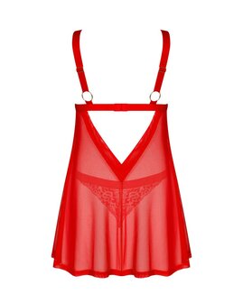 Obsessive - Elianes Babydoll en String - Rood