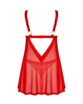 Obsessive - Elianes Babydoll en String - Rood