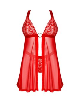 Obsessive - Elianes Babydoll en String - Rood