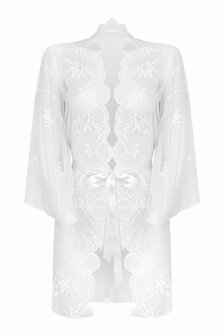 Kanten Kimono Set Flower - Wit