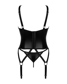 Obsessive - Armares Korset &amp; String - Zwart