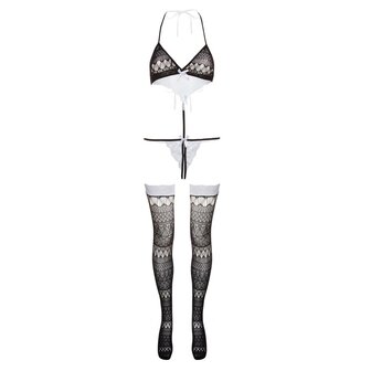 Kruisloze Play Body-Set Izabel - zwart
