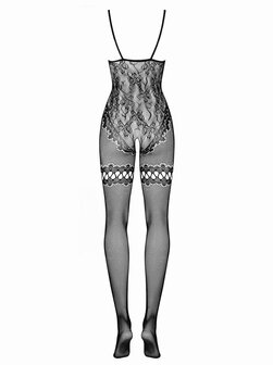 Gebloemde Catsuit Met Open Kruis