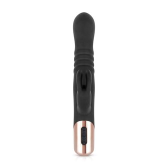 Rosy Gold - Rabbit Vibrator Met Stootfunctie - Zwart