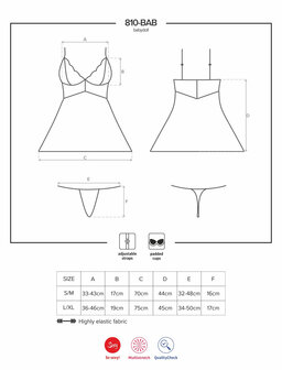 Babydoll Setje Met Kant - Wit