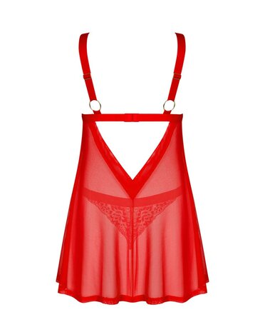 Obsessive - Elianes Babydoll en String - Rood