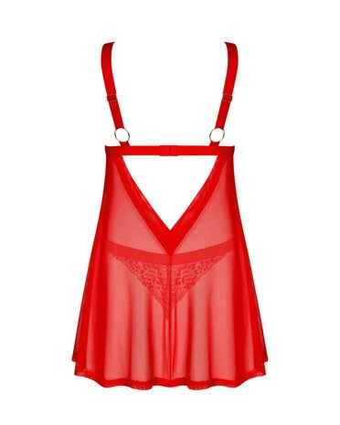 Obsessive - Elianes Babydoll en String - Rood