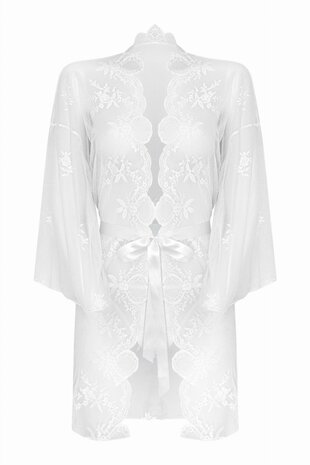 Kanten Kimono Set Flower - Wit