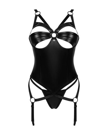 Obsessive - Armares Korset & String - Zwart