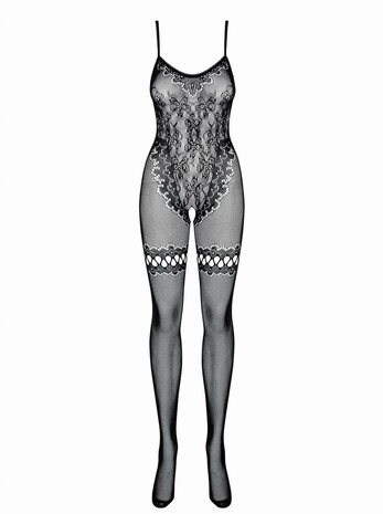 Gebloemde Catsuit Met Open Kruis