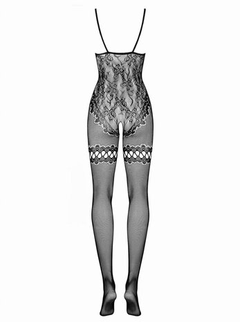 Gebloemde Catsuit Met Open Kruis