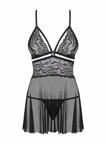 Babydoll Setje - Zwart