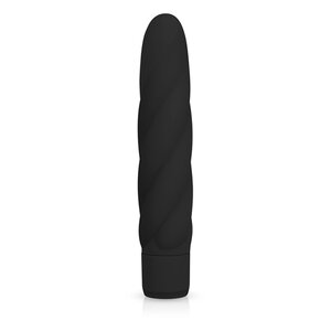 Zwarte siliconen vibrator