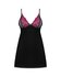 Obsessive - Rosenty Babydoll & String - Zwart/Paars